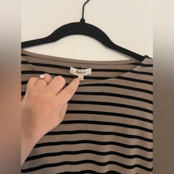Madewell Striped Long Sleeve Tee – Size Small - Picture 2 of 5